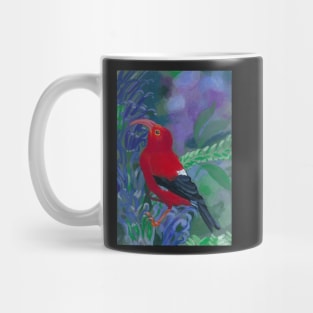 Tropical Bird: Iiwi with Blue Lobelia Mug